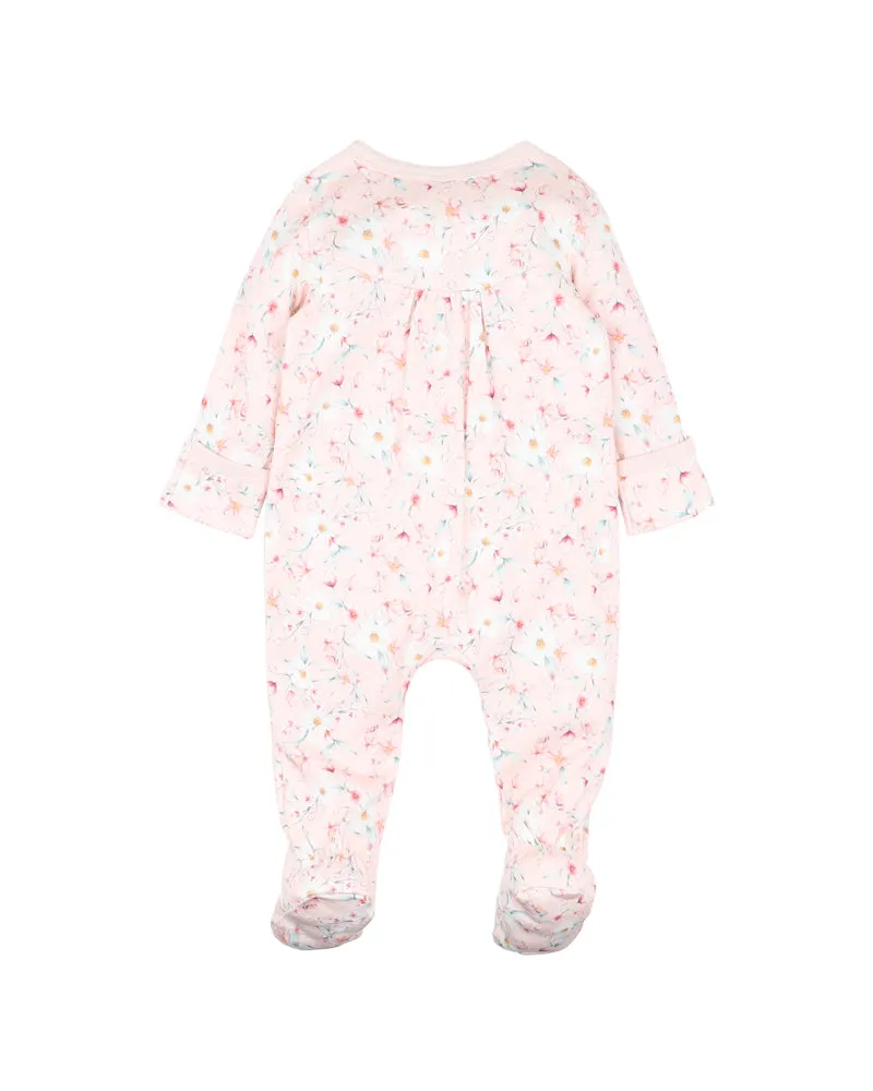 ZOE PRINT LS ZIP ONESIE