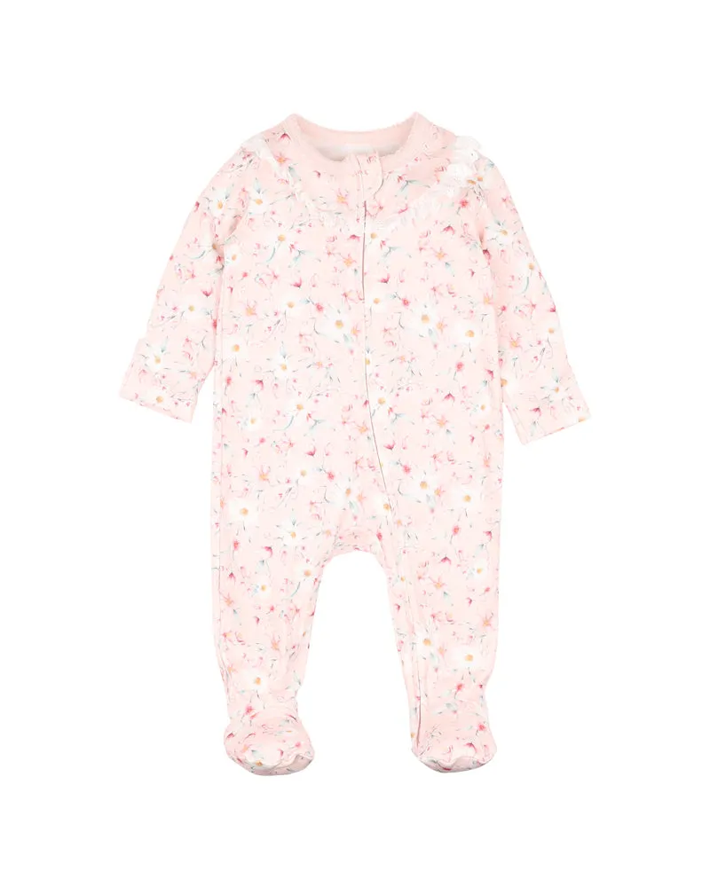 ZOE PRINT LS ZIP ONESIE